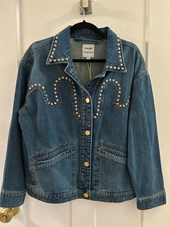 Wrangler Jackets & Blazers - Brand new with tag Wrangler x Yellow Rose Blue Studded Western  Denim Jacket